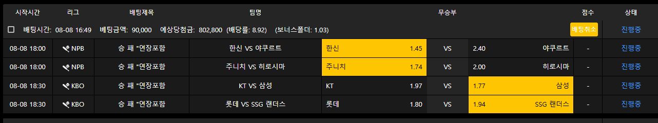 생도의길... 한일 야구 콜라보벳 ㅋㅋ
