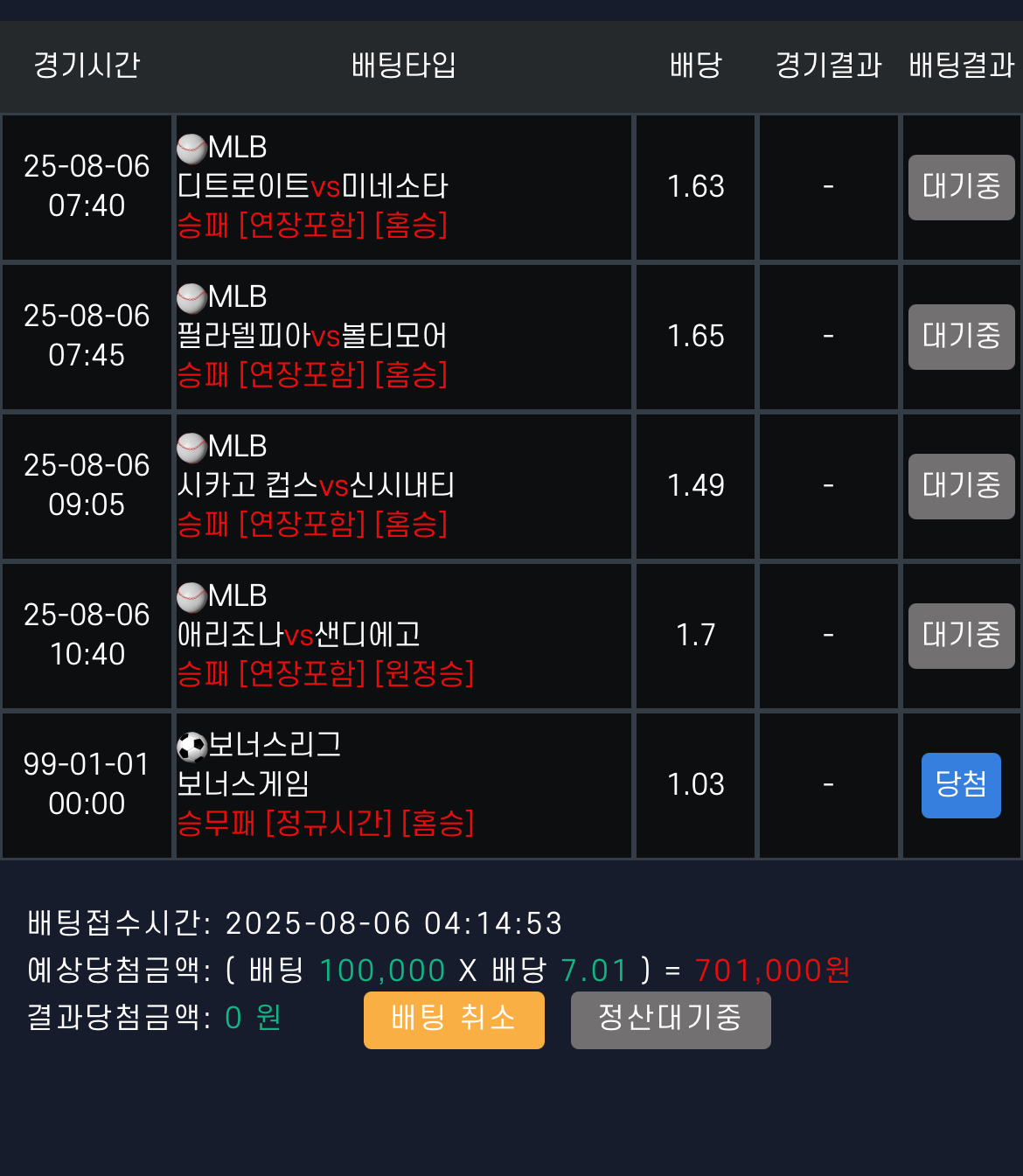 수면권법 베팅 갑니당