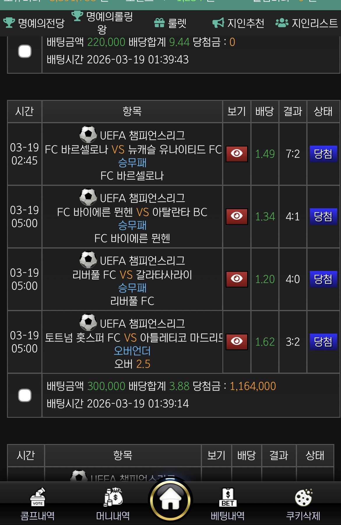 챔스 뇸뇸 ㅎㅎ 토트넘 안전하게 오버