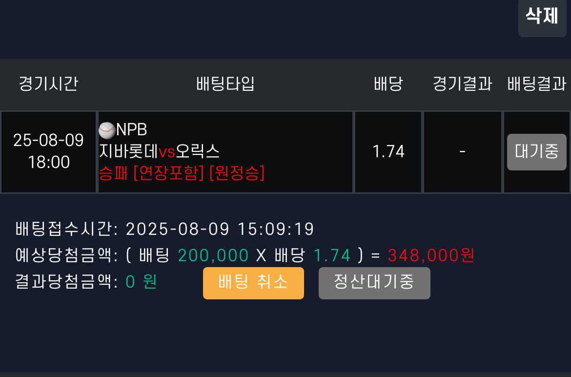 요즘... 야구 다폴 힘든듯 단폴 고우