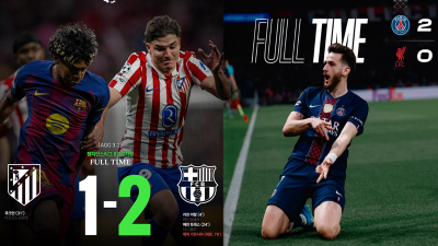 UCL 8강 2차전 종료…아틀레티코 마드리드와 PSG 준결승 진출